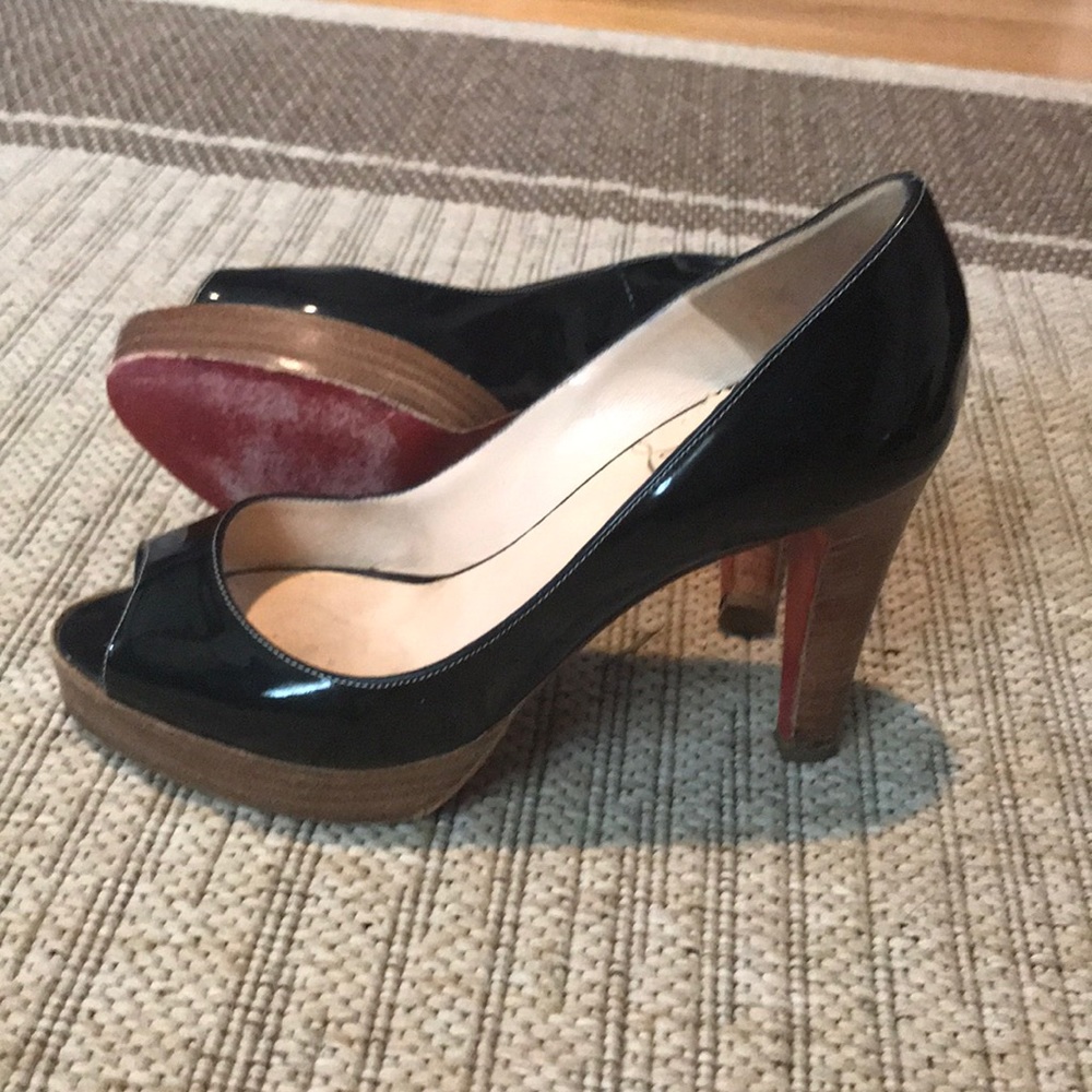 Christian Louboutin black patent heels